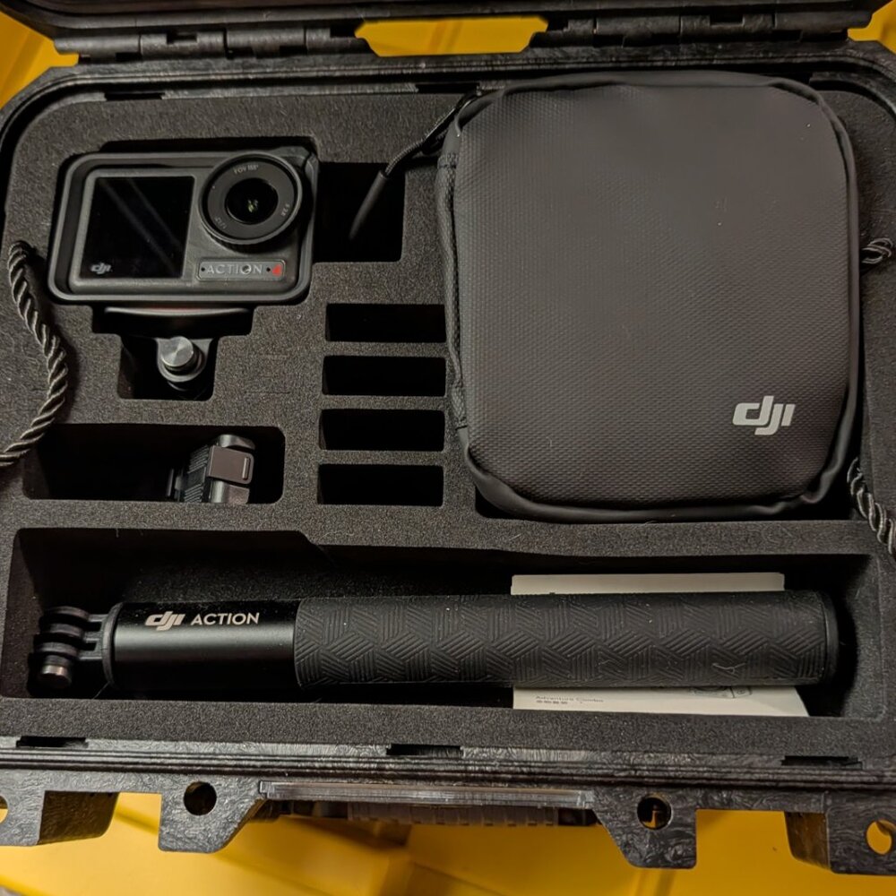 DJI Osmo 4 Action Camera, DJI Mic 2 W/Lekufee Waterproof Case